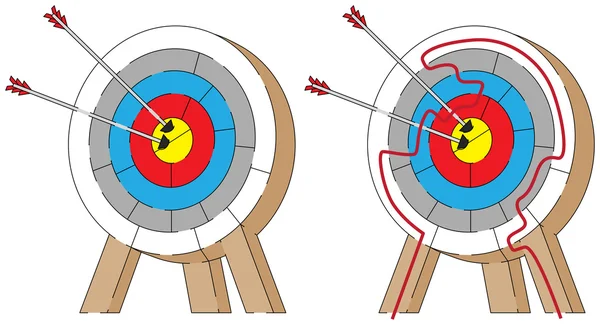 Gemakkelijk boogschieten doolhof — Stockvector