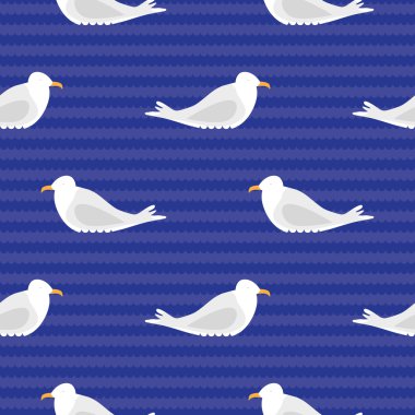 Resimli martı desen