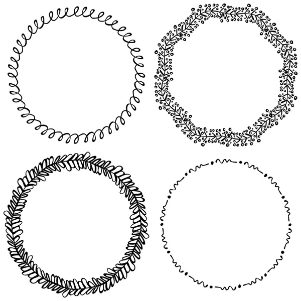 Illustrated decorative circles — Stock Vector