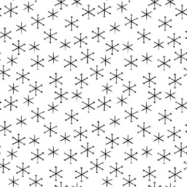 Sorunsuz doodled kış desen