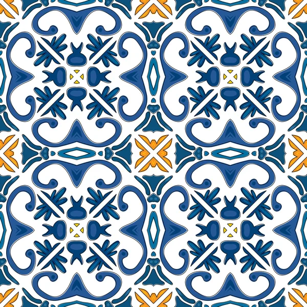 Azulejos portugueses ilustrados — Vetor de Stock