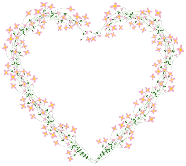 Серце квітковий вінок — стоковий вектор