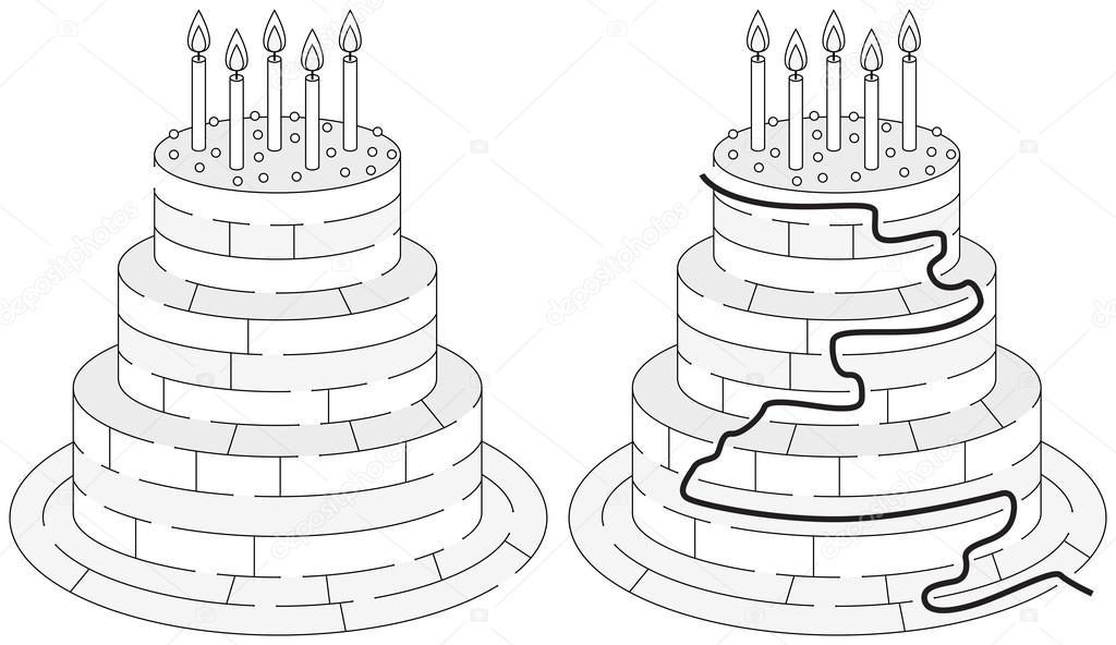 Easy birthday cake maze