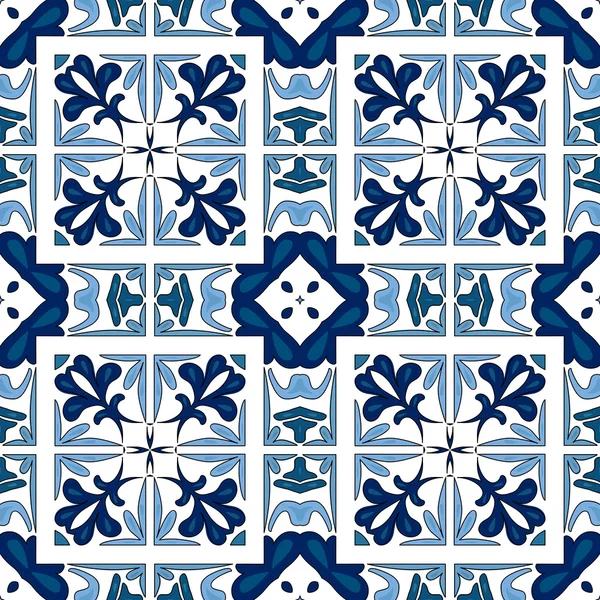 Azulejos portugueses ilustrados — Vetor de Stock