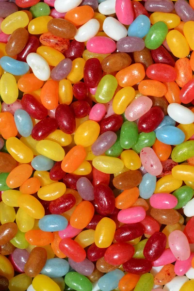 Detail Van Gemengde Kleurrijke Jelly Beans — Stockfoto