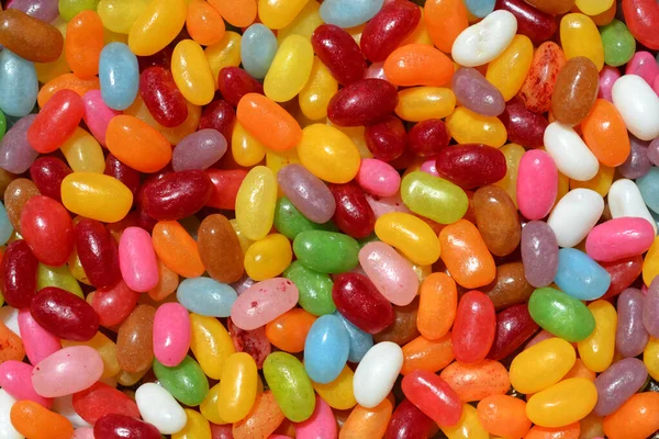 Detail Mixed Colorful Jelly Beans — Stock Photo, Image