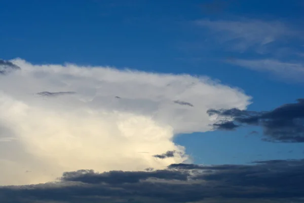 White and gray clouds in the sky