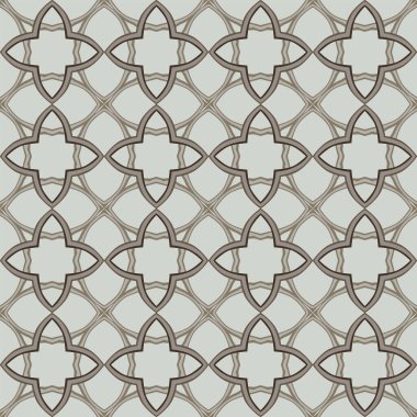 Bej, gri ve kahverengi olan soyut elementlerden yapılmış kusursuz çizilmiş desen