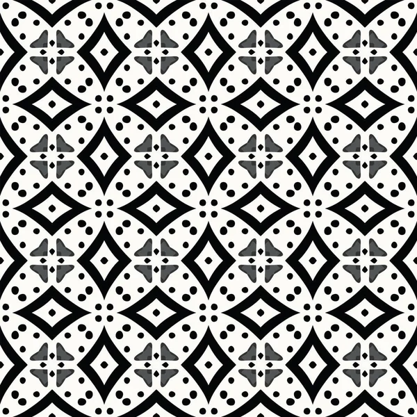 Seamless Illustrated Pattern Made Abstract Elements White Beige Black — Vector de stock