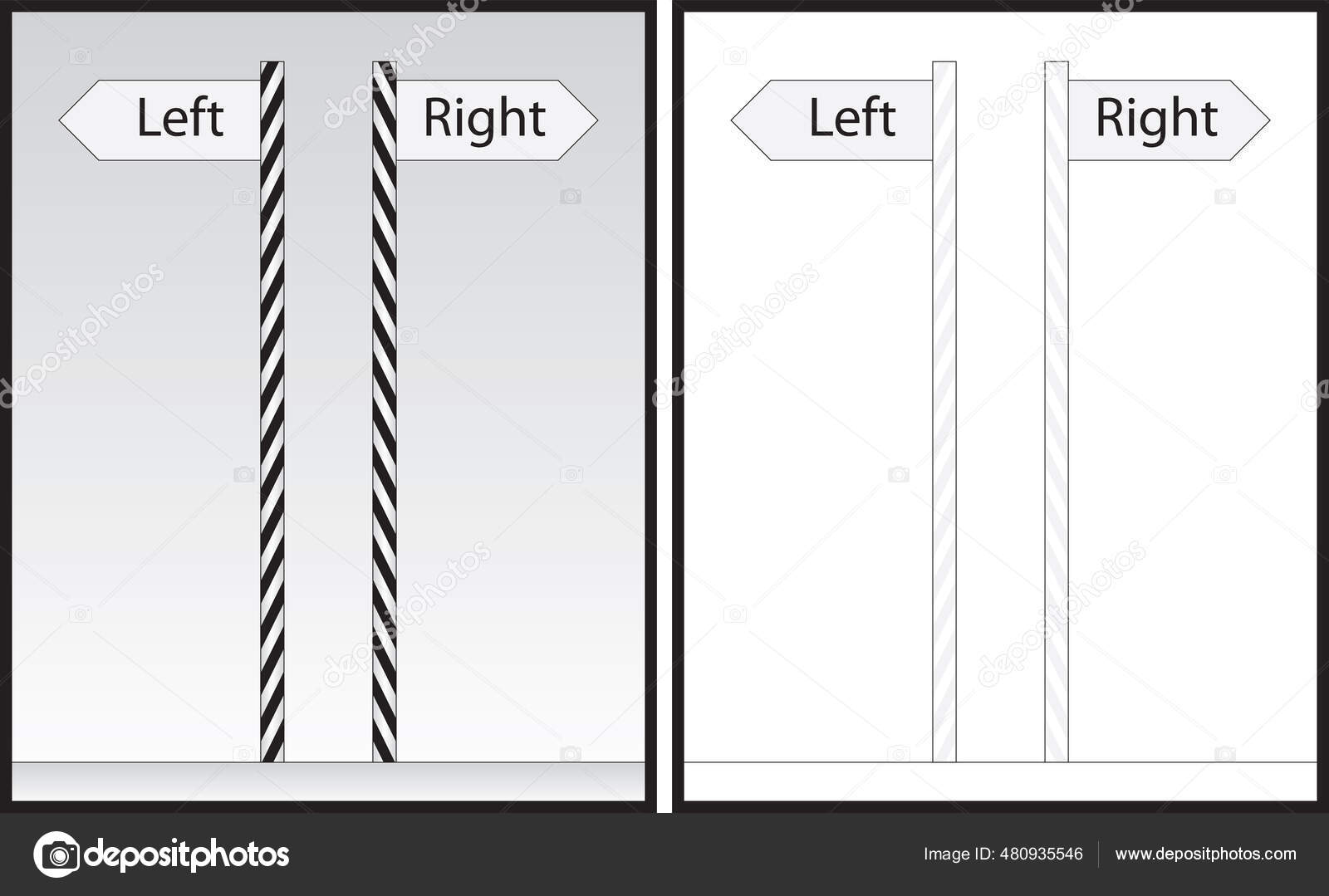 光学错觉两极似乎偏向一边但它们是垂直和平行的右边的解释 图库矢量图像 C Nahhan