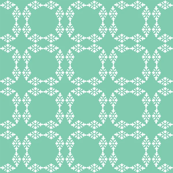 Modèle Illustré Sans Couture Éléments Blancs Abstraits Sur Turquoise — Image vectorielle