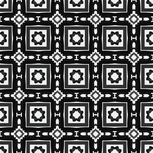 Seamless Illustrated Pattern Made Abstract Elements White Gray Black — Stock Vector