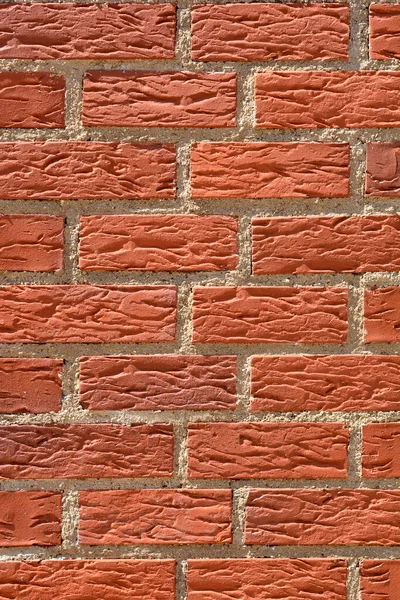 Detail Einer Orangefarbenen Ziegelsteinwand — Stockfoto