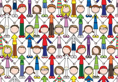 Mutlu çocuklar seamless modeli