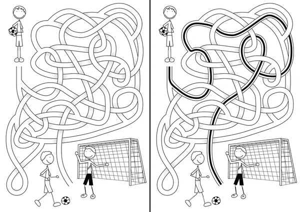 Fußball-Labyrinth — Stockvektor