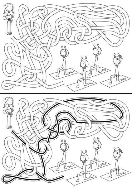 Лабиринт йоги — стоковый вектор