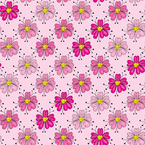 Modèle de coutures florales — Image vectorielle