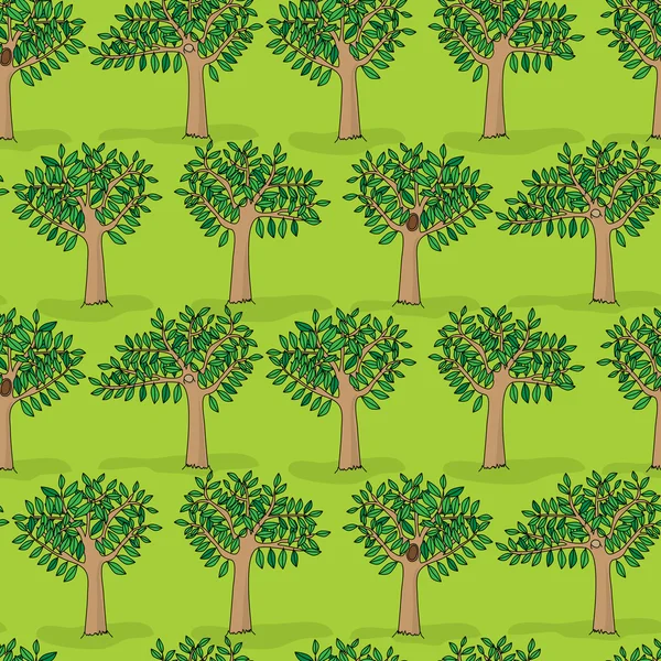 Modèle d'arbres de printemps — Image vectorielle