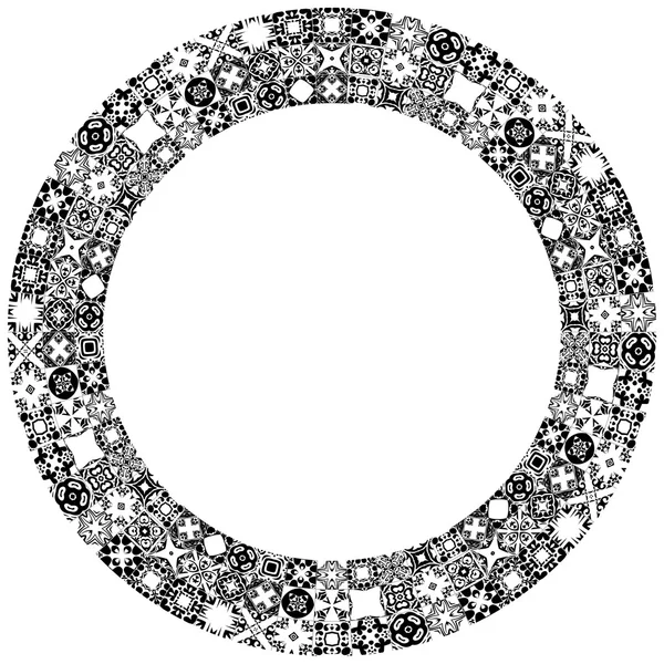 Ilustrované dekorativní kruh — Stockový vektor