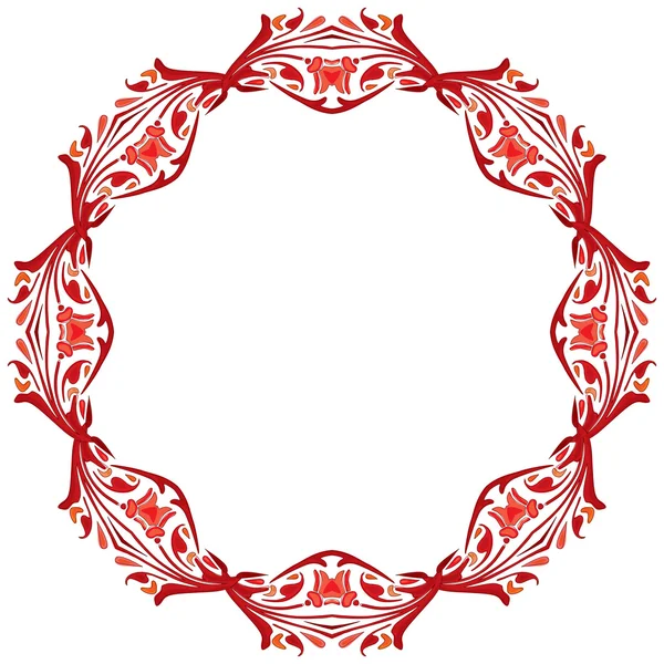 Иллюстрированный декоративный круг — стоковый вектор