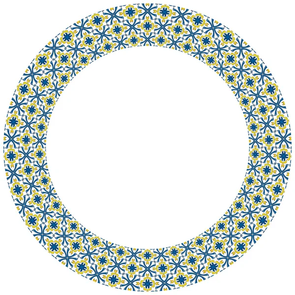 Иллюстрированный декоративный круг — стоковый вектор