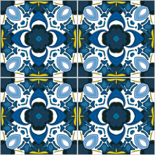 Azulejos portugueses ilustrados — Vetor de Stock