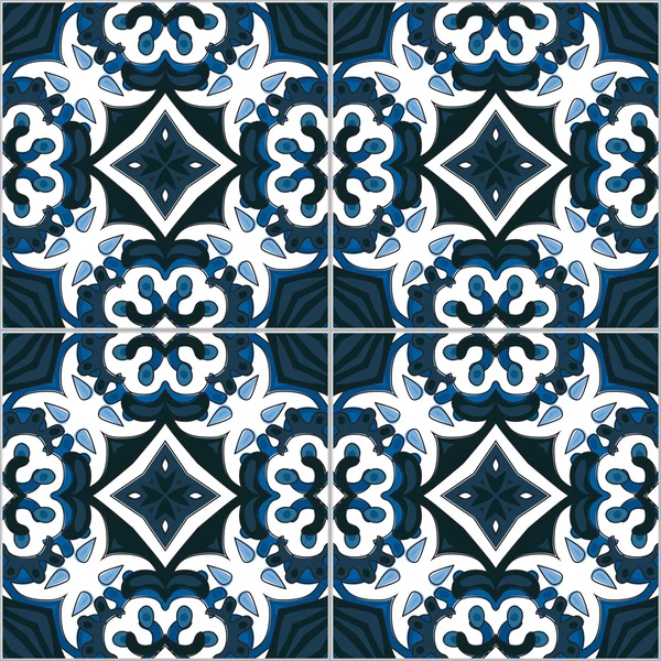 Illustrated Portuguese tiles — Stock Vector