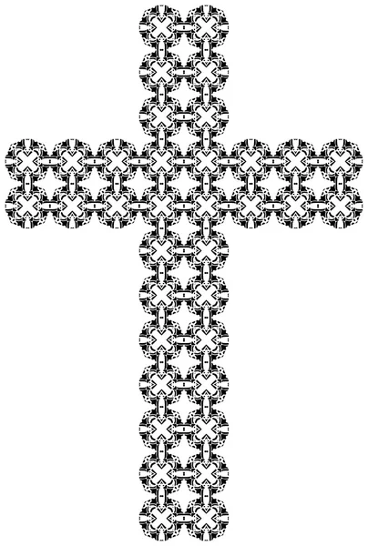 Illustrated Christian cross — Stock Vector