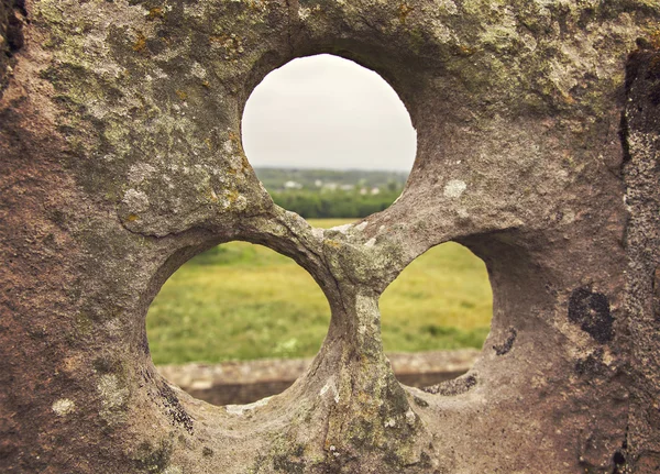 Buracos de vigia do castelo Craigmillar — Fotografia de Stock
