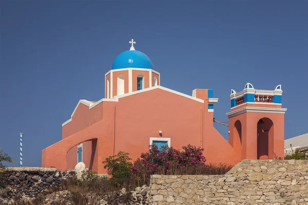 Red church Santorini — Stock Photo, Image