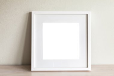 Beyaz kare çerçeve mockup