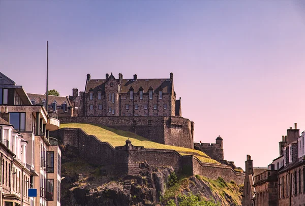 Edinburgh castle sonnenuntergang — Stockfoto