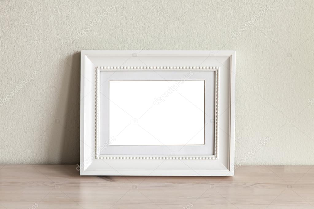 White horizontal mockup frame. 