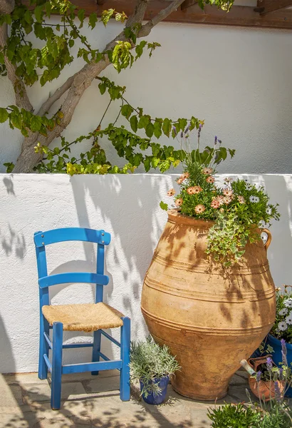 Traditionelle griechische Veranda — Stockfoto