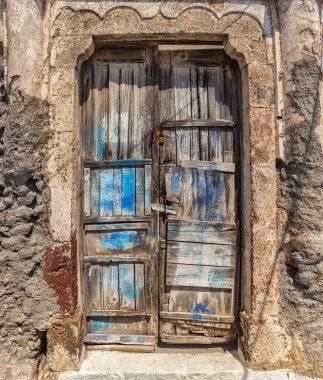 Eski ahşap tahta kapı