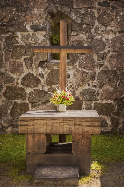 Outdoor church altar — Stock Photo, Image