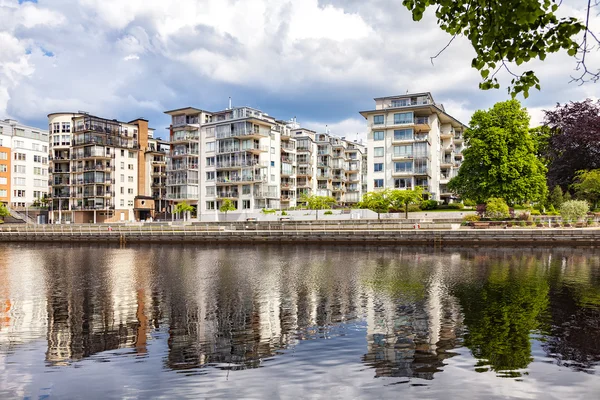 Halmstad river apartments — Stock Photo, Image
