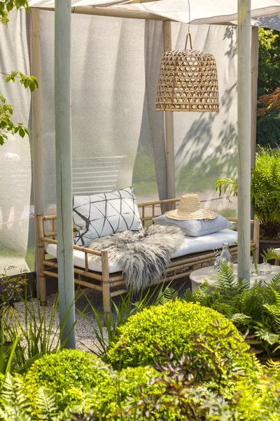 Bamboo garden furniture — Stock Photo, Image