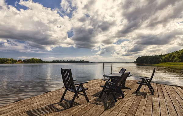 Deck am See — Stockfoto