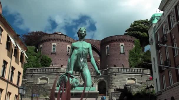 Статуя David — стокове відео