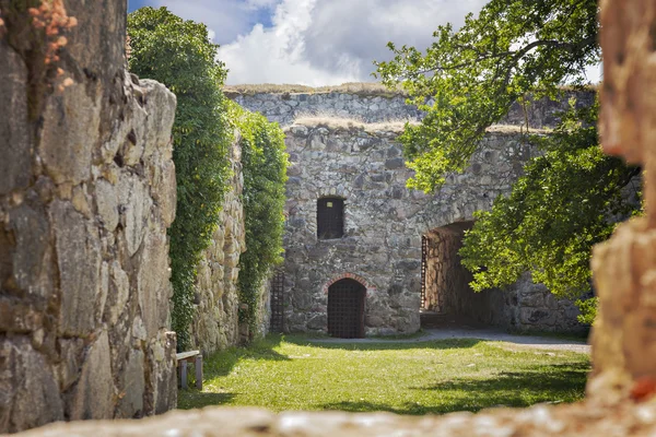 Medieval fort ruin Sweden — Stock Photo, Image