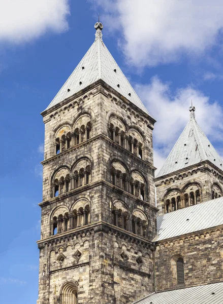 Lund cathedral steeples — Stock Photo, Image