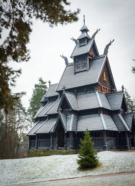 Gol Stave Templom Eredetileg Hallingdal Norvégia Stock Kép