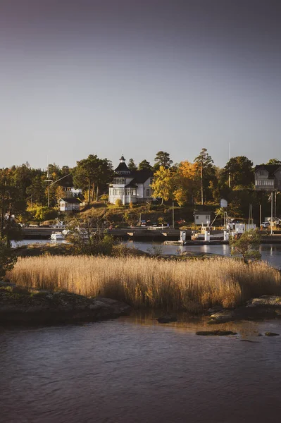 Arkosund Sleepy Seaside Village Peninsula Vikbolandet Ostergotland Sweden — Stock Photo, Image