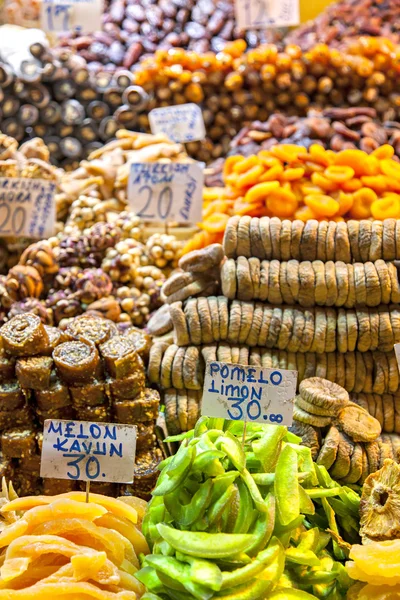 Dried fruits and baklava — Stock Photo, Image