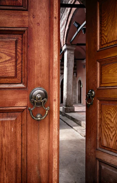 Puertas medio abiertas — Foto de Stock