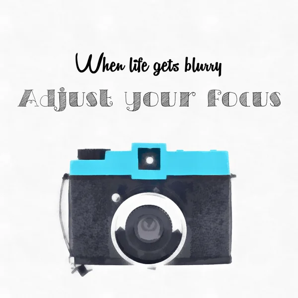 Quote vintage camera — Stock Photo, Image