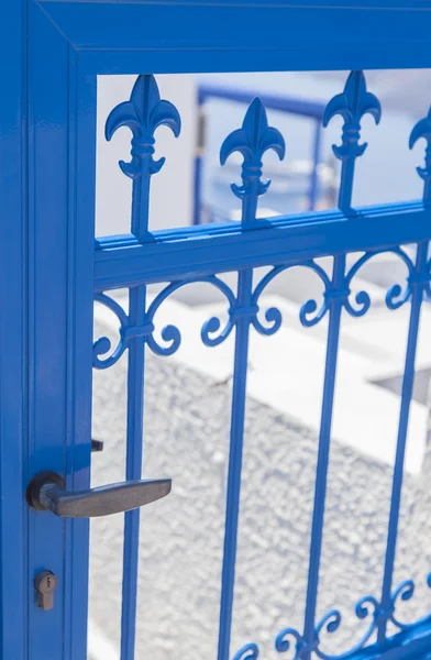 Blue gate — Stock Photo, Image