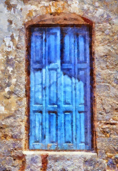 Porte bleue — Photo