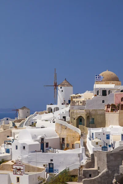 Santorini-Windmühlen — Stockfoto